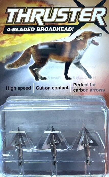 Thruster 4 Blade Broadhead 3pk
