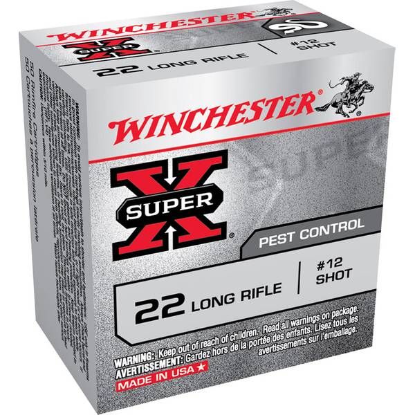 Winchester Super X 22lr (Bird/Rat shot) #12 shot 50pk