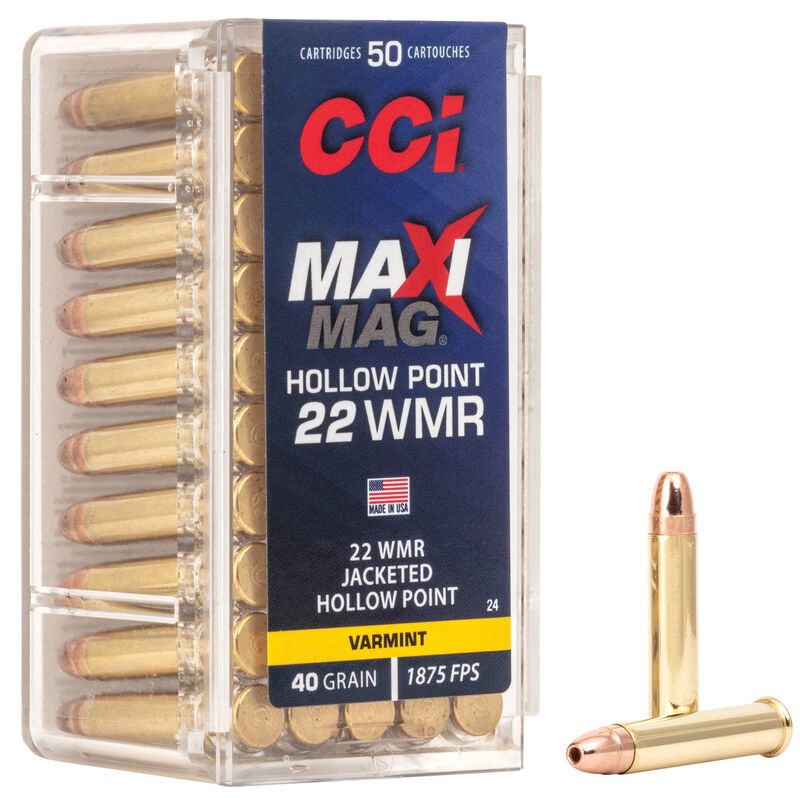 CCI Maxi Mag Hollow Point 40gr 22 WMR (mag) 50pk