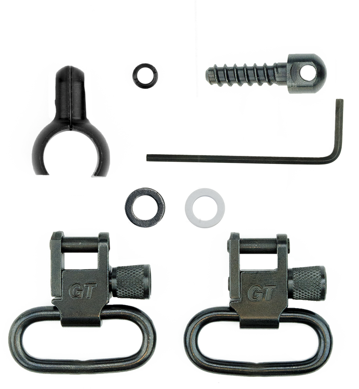 Grovtec Two Piece Barrel Band Swivel Set .630-675 1" Loops