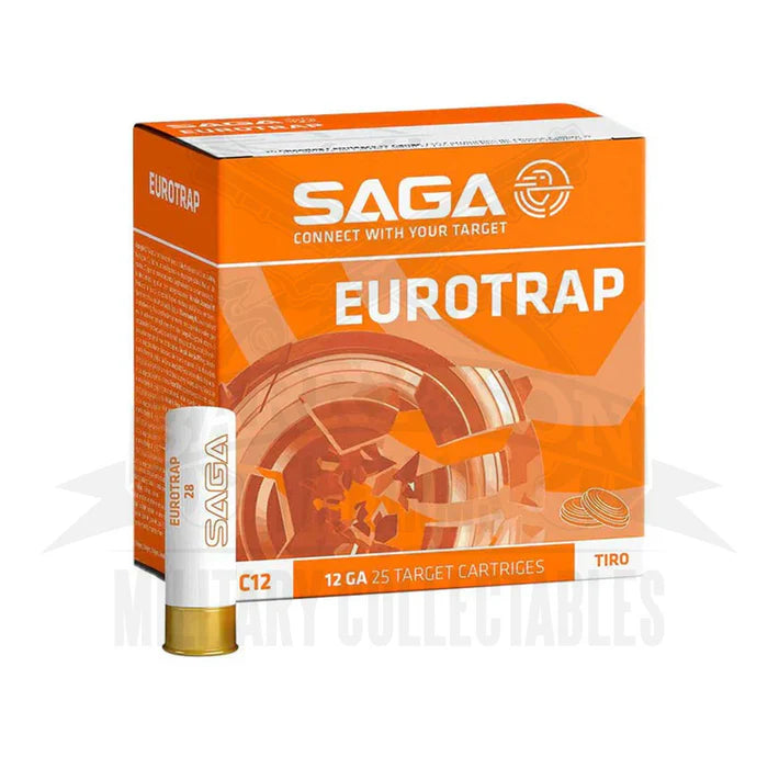 SAGA Eurotrap 12ga #7.5 28gr $18.95 for a 25pk or $159/250