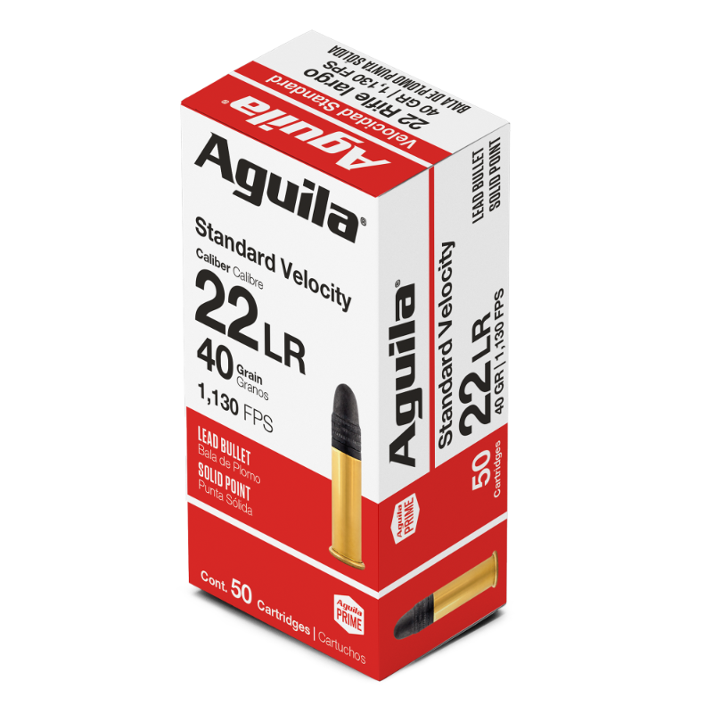 AGUILA 22LR Standard Velocity Lead Round Nose 40gr (50pack) or $544/4000 rounds