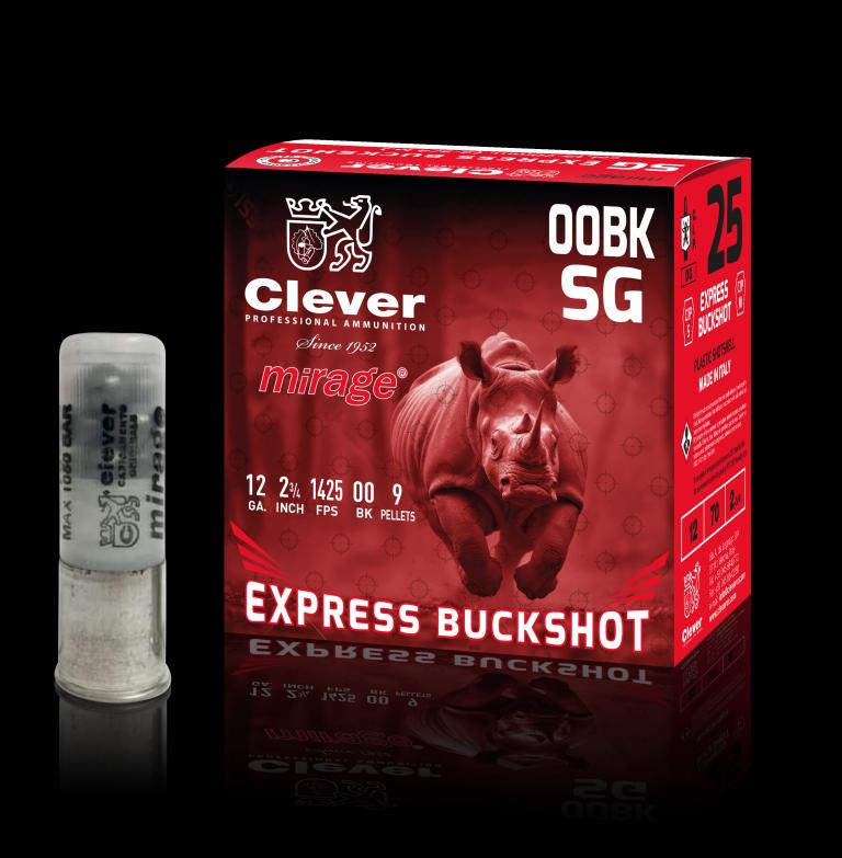 Clever Mirage T3 12ga 9 pellet 34GM #00SG Buck Shot 25pk