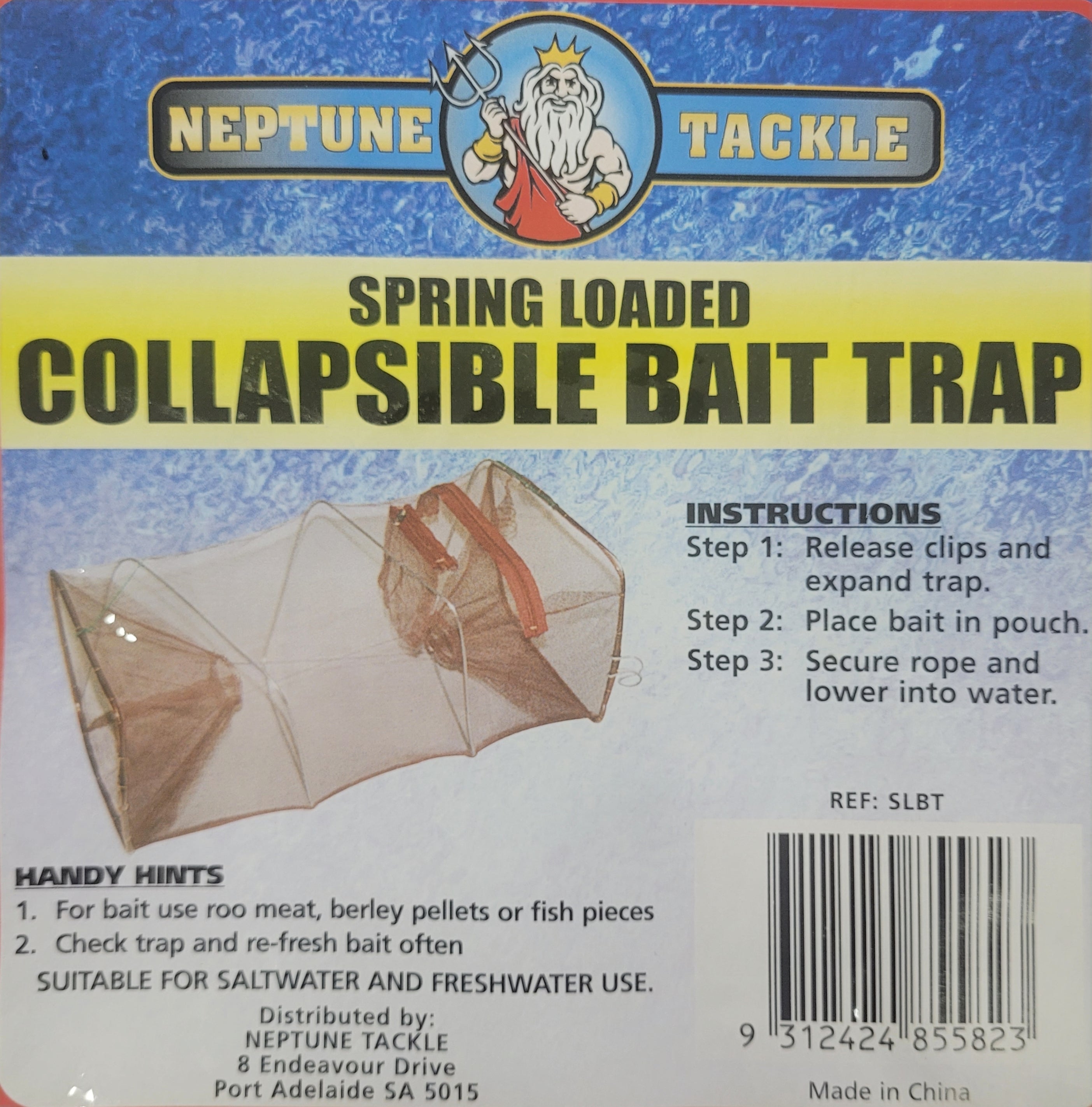 Neptune Tackle Spring Loaded Collapsible Bait Trap – Gawler Fishing and ...