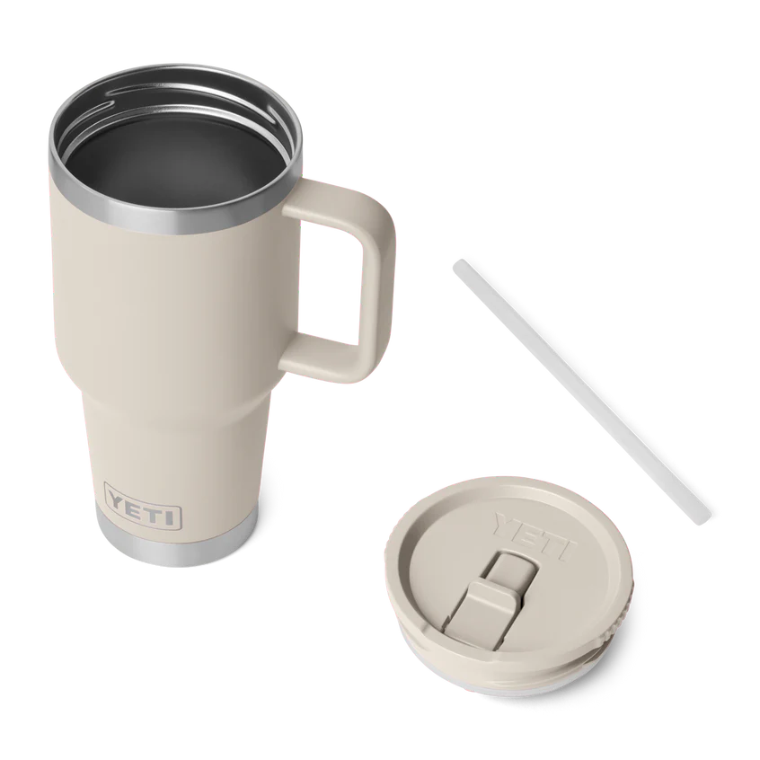 Yeti Rambler 30 oz (887ml) Travel Straw Mug with Colour Matched Straw Lid