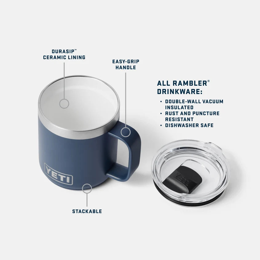 Yeti Rambler 10 oz (296ml) Stackable Mug with Durasip Ceramic Lining