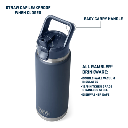 Yeti Rambler 26oz (769ml) Straw Bottle