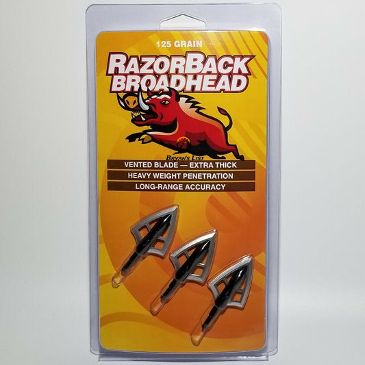 RAZORBACK Vented Blade 125gr Broadhead Heavy