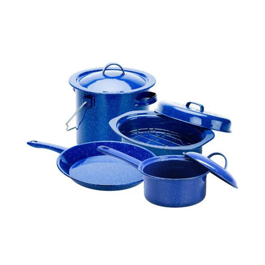 Oztrail enamel campsite cookset 4 piece set