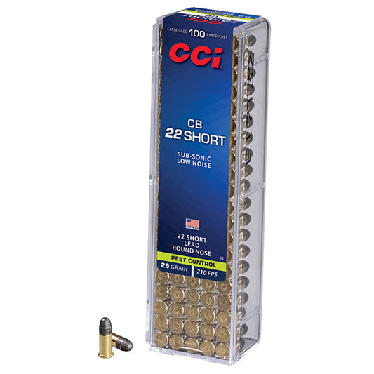 CCI 22 Short CB 29gr LRN 710fps Rimfire Ammo - 100 Rounds