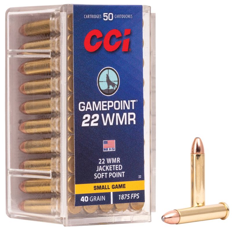 CCI Gamepoint Jacked Soft Point 40gr 22 WMR (Mag) 50pk