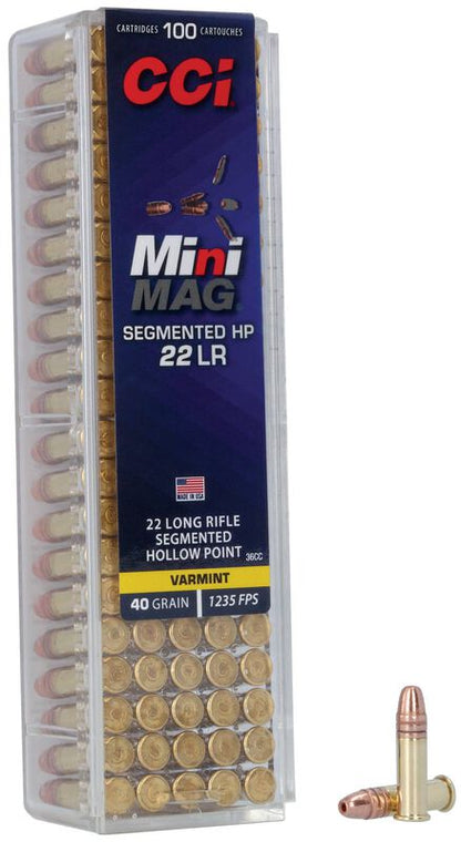 CCI Mini-Mag, 22 LR, 40 Grain, 1235 fps 100pk