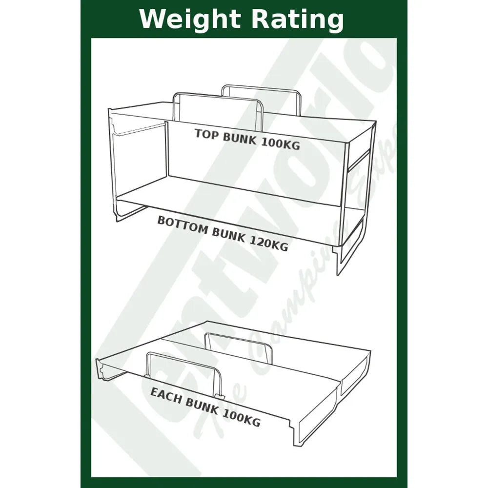 OZtrail Deluxe Double Bunk Bed