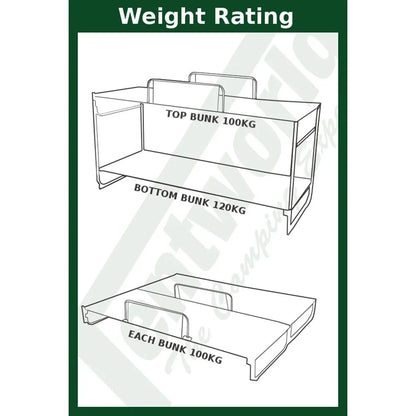 OZtrail Deluxe Double Bunk Bed