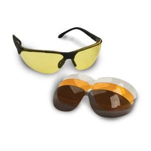 Gerber Glasses 3 Lense Shatter Resistent set. Orange, Polarised, Yellow