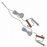 Guy rope white with wooden runner & spring
