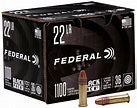 Federal .22LR 36gr Lead HP Black 1100rnd Brick