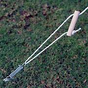 Guy rope white with wooden runner & spring