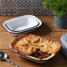 Bakemaster Rectangular Enamel Pie Dish