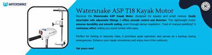 Watersnake ASP T18 - 24" Shaft Transom Mount Electric Motor with 18lb Thrust