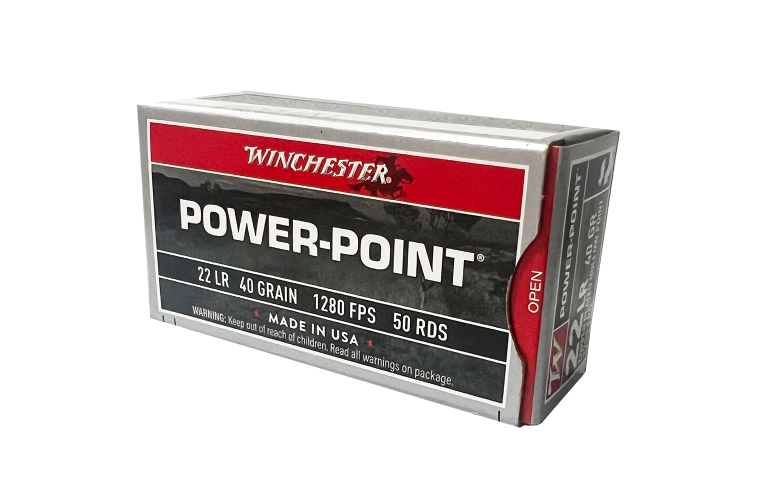 Winchester .22LR Power Point Copper Plated Hollow Point 40gr 50pk