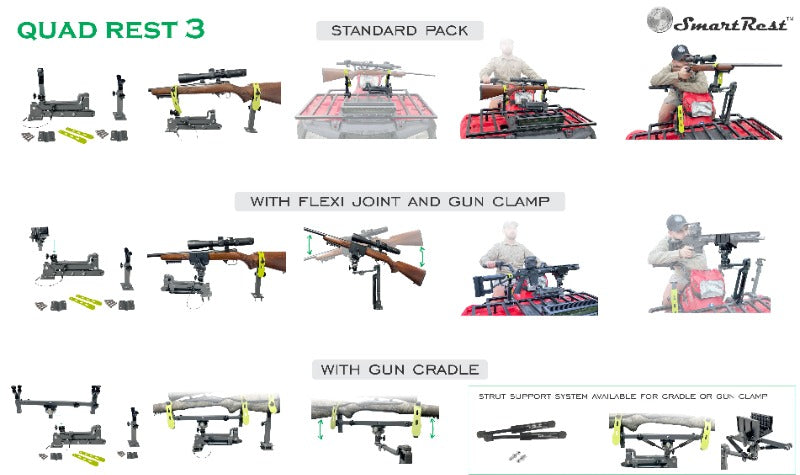 SmartRest Quad Rest 3 Gun Rack