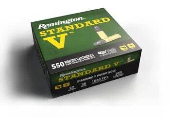Remington Standard V Lead Round Nose 22 LR 38 Grain 550pk