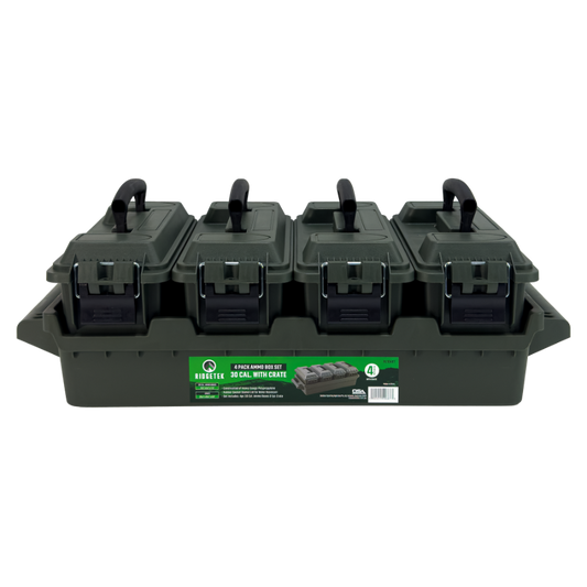 Ridgetek 4-Box .30 cal Ammo OD Green Including Padlock
