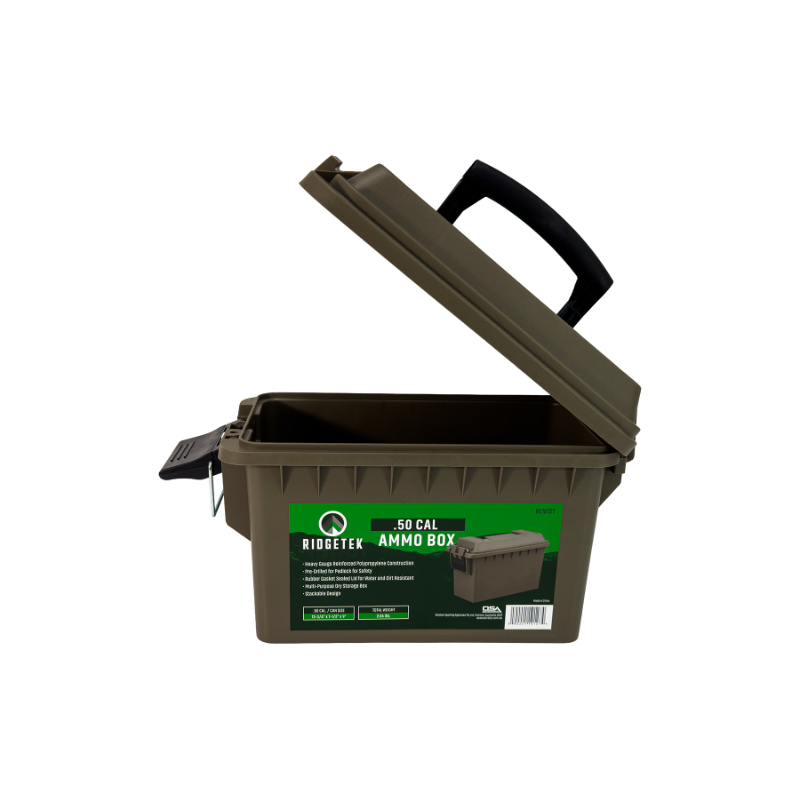 Ridgetek .50Cal Ammo Box Black Inc Padlock