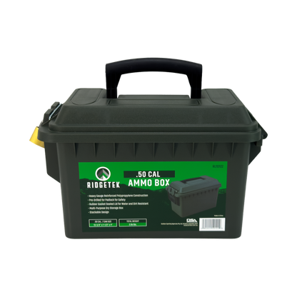 Ridgetek .50Cal Ammo Box Black Inc Padlock