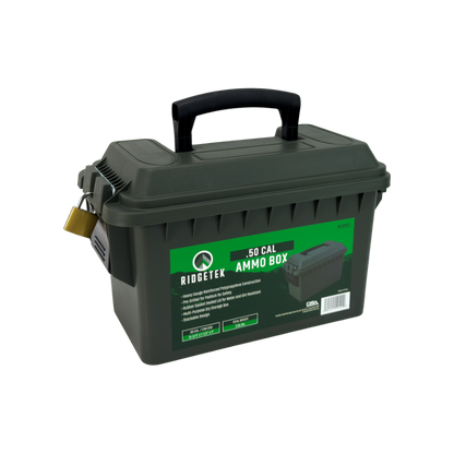 Ridgetek .50Cal Ammo Box Black Inc Padlock