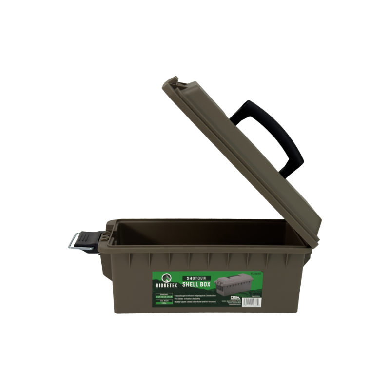 Ridgetek Shotgun Shell Box Dark Earth Inculding Padlock