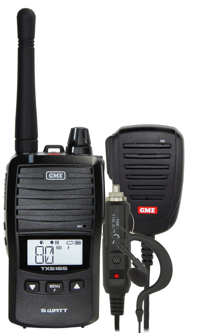 TX6165 5/1 Watt UHF CB Handheld Radio including Accessories