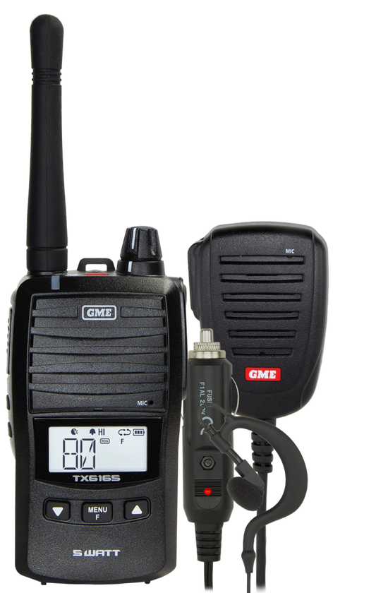 TX6165 5/1 Watt UHF CB Handheld Radio including Accessories