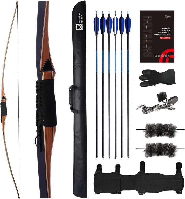 Sanlida Royal X8 Longbow is 68" - 30lb
