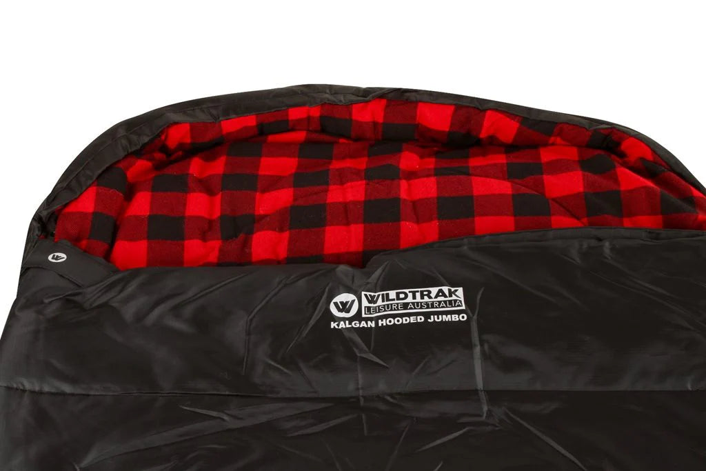 Wildtrak Kalgan Hooded Jumbo Sleeping Bag -2 to -7C 230