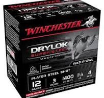 Winchester Drylok 12ga Super Steel Magnum #4 shot 36g 25pk