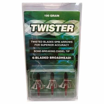 Redzone Twister 6-Blade 100gr Broadheads