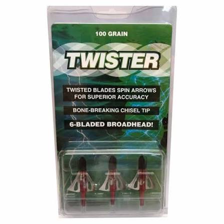 Redzone Twister 6-Blade 100gr Broadheads