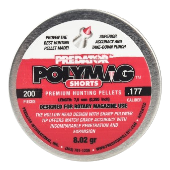 Predator Polymag Short Pellets 177 Cal 8gr 200PK