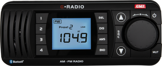 GR300BT- Bluetooth AM/FM Marine Stereo - Black