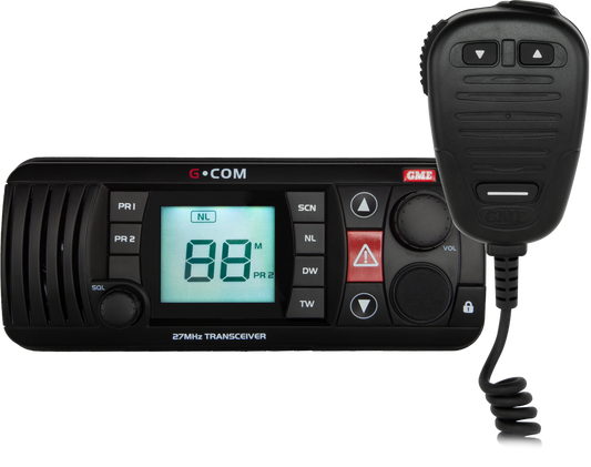 GX400B 27MHz Fixed Mount Marine Radio - Black