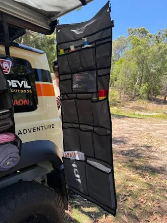 Wildtrak 14 Pocket Car Caravan Camping Hanging Organiser with Mirror