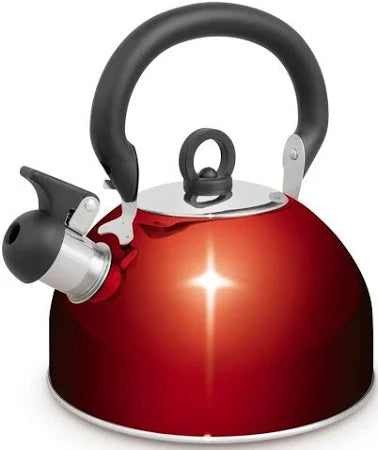 Campfire Stainless Steel Whistling Kettle Red 4L