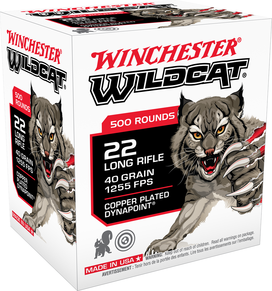 Winchester .22LR Wildcat Plated Dynapoint 40gr 500pk
